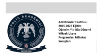 Adli Bilimler Enstitüsü 2025-2026 Eğitim Öğretim Yılı Güz Dönemi Yüksek Lisans Programları Mülakat Sonuçları