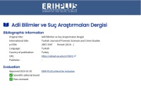 “Adli Bilimler ve Suç Araştırmaları Dergisi (Turkish Journal of Forensic Sciences and Crime Studies)” artık ERIHPLUS (European Reference Index for the Humanities and Social Sciences) Dizininde…